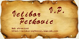 Velibor Petković vizit kartica